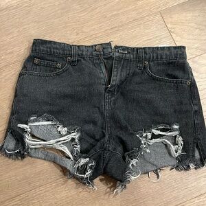 Vintage black Jean shorts ripped